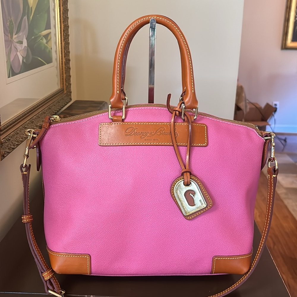 Dooney & Bourke Pink and Tan Satchel - Picture 2 of 16